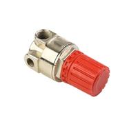 Valvola di regolazione della pressione dell'aria per compressori a pistone, valvola di controllo in acciaio a 4 fori ad alta precisione con attacco di troppopieno, compatta, 7 x 4 x 4 cm (2,8 x 1,6 x