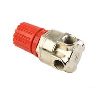 Valvola di regolazione della pressione dell'aria per compressori d'aria a pistone, valvola di controllo in acciaio ad alta precisione con design a 4 fori, porta di troppopieno e compatta 7 x 4 x