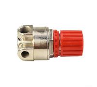 Valvola di regolazione della pressione per compressore d'aria con 4 fori, valvola di controllo in acciaio ad alta precisione per compressore a pistone, rosso e nero, 7 x 4 x 4 cm