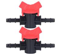 Valvola di Regolazione Manuale 2 Pezzi, Raccordo per Tubo Flessibile 8 Mm 4 Mm 3,5 Mm, Valvola di Controllo della Portata per Prato Giardino Domestico(8mm)
