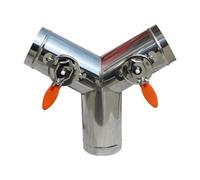 Valvola di regolazione manuale del volume a Y a 3 vie per tubi di ventilazione, ventola di scarico della cucina, diametro esterno 100 mm