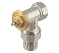 Valvola di regolazione termostatica ad angolo in ottone, filettatura M30 x 1,5 mm, resistenza alla ruggine duratura, controllo della temperatura a risparmio energetico per sistemi di riscaldamento