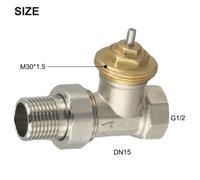 Valvola di regolazione termostatica in ottone senza testa per controllo risparmi