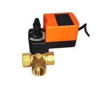 Valvola di regolazione Valvola di proporzionalità da 1 1/2" Porta a T a 3 vie, Valvola di regolazione elettrica 4-20 mA o 0-10 V modulante for la regolazione del flusso(0-10)