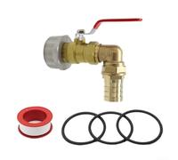 Valvola di ricambio in acciaio inossidabile per fusto dell'olio da 200 litri con rubinetto di uscita resistente alle perdite, parti in acciaio inossidabile da 200 l, facile da usare (32 mm)