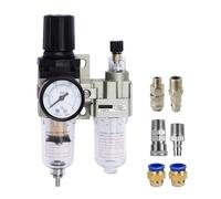 Valvola di riduzione della pressione del compressore d'aria Separatore pneumatico dell'olio dell'acqua Drenaggio manuale AC2010-02 Filtro dell'aria pneumatico con raccordo (Ac2010-02 con 8mm, filtro a