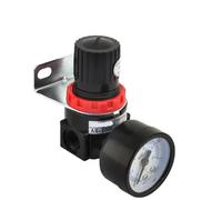 Valvola di riduzione della pressione del regolatore del compressore d'aria pneumatico AR2000 con filettatura BSP da 1/4'' e raccordi da 4 mm, 6 mm, 8 mm, 10 mm, 2 mm(AR2000 w BT 6mm,5 Pcs)