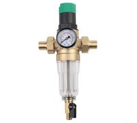Valvola di riduzione della pressione dell'acqua con gruppo filtro controlavaggio e manometro, regolatore di pressione regolabile in ottone per filtrazione di tutta la casa, raccordi DN15 DN20 DN25