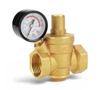 Valvola di riduzione della pressione, DN25 Valvola di riduzione della pressione dell'acqua in ottone 1 pollice 1 'Valvola di regolazione della valvola di regolazione dell'acqua regolabile con misur