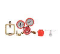 Valvola di riduzione della pressione in acciaio legato acetilene riduttore di pressione YQE03A G58in 12 mh per torcia di saldatura e utensili da taglio a gas, rosso, 8 mm