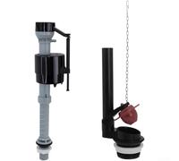 Valvola di riempimento del WC inferiore regolabile compatibile con la maggior parte dei servizi igienici, include caratteristiche di riduzione del rumore per prestazioni silenziose durante i cicli di