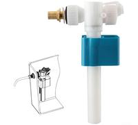 Valvola di riempimento laterale per WC standard, alloggiamento in plastica ABS con filettatura in ottone, attacco da 3/8" e regolazione in altezza (B)