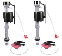 Valvola di riempimento per WC con ingresso inferiore, valvola ad ago regolabile per flusso d'acqua controllata, funzionamento silenzioso, progettata per una facile sostituzione sulla maggior parte dei