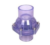 Valvola di ritegno a patta in UPVC e acciaio inossidabile | Non-back blu trasparente di dimensioni 25/32/40/50/63mm per fogne di tubo dell'acqua(interno Dia 50mm)