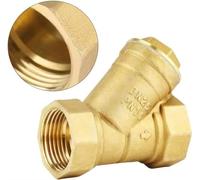 Valvola di ritegno con Filtro di Tipo Y in Ottone da 1-1/2 Pollici Filettatura Femmina Valvola a 3 Vie for filtrare Le impurità dell'Acqua