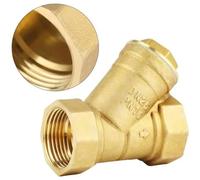 Valvola di ritegno con filtro tipo Y in ottone da 1 pollice, filettatura femmina, valvola a 3 vie, for filtrare le impurità dell'acqua