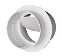 Valvola di ritegno con sfiato tondo in PVC Valvola di ritegno di non ritorno da 100 mm per il sistema HVAC del ventilatore del condotto di scarico della cucina del bagno bianco 160mm