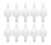 Valvola di ritegno da 10 pezzi PE Valvola di non ritorno per pompa d'aria per acquario a una via per l'industria chimica Controllo dei fluidi dell'acqua per acquari Durevole e (6mm bianco)
