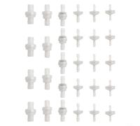 Valvola di ritegno della pompa dell'aria dell'acquario 28PCS Preventer di | Impedisce il flusso inverso, 6 misure incluse, corpo in plastica PVDF, membrana in silicone, ampio intervallo di temperatura