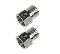 Valvola di ritegno filettata in Ottone da 1/2", per BSP Maschio Femmina a 1 Via, valvola di ritegno di Non Ritorno per Serbatoio dell'Acqua, scaldabagno, Tubo del Bagno, 2 Pezzi