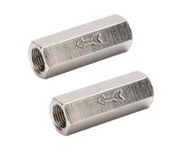 Valvola di ritegno filettata in ottone e acciaio inossidabile, 1/8" 1/4" 3/8" 1/2" 3/4" femmina a 1 via di non ritorno (2 pezzi)(Stainless steel*2,1/4")