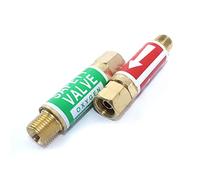 Valvola di ritegno Flashback Arrestore Flame Buster 9/16 3/8 pollici M16 compatibile con acetilene propano gas cannello for saldatura pistola da taglio utile(Regulator Mount,BSP 9.525in (UK))