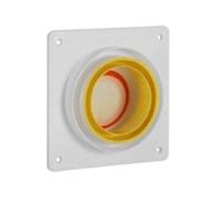 Valvola di ritegno in ABS per condotti di ventilazione del bagno, resistente alle alte temperature con guarnizione anti-olio e odori, previene le mosche, compatibile con tubi bianchi da 14-18 cm o 8