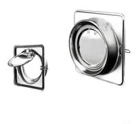 Valvola di ritegno in acciaio inossidabile per cappa da cucina e bagno, dotata di guarnizione in spugna per prevenire, resistente al calore con chiusura a fusibile per sicurezza della fiamma (160 mm)