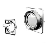 Valvola di ritegno in acciaio inox per cucina e bagno per cappa di ventilazione con scarico di grande diametro e chiusura fusibile per la sicurezza della fiamma (150 mm)