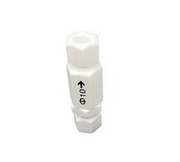 Valvola di ritegno in linea di non ritorno a 1 via in PTFE con raccordo a compressione, adatta for tubi con diametro esterno da 3 a 25,4 mm(BSP 3/8-Female)