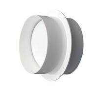 Valvola di ritegno in linea unidirezionale in plastica ABS, valvola di non ritorno silenziosa per ventilatori di scarico del bagno per la ventilazione di case e hotel, facile installazio bianco 125mm