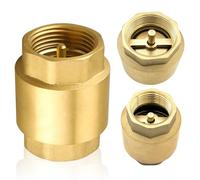 Valvola di ritegno in ottone da 1/2" con filettatura interna, DN15, dispositivo universale con filettatura interna su entrambi i lati, valvola di ritegno verticale in ottone, valvola di ritegno