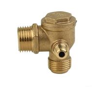 Valvola di ritegno in ottone di ricambio per compressore d'aria con tre porte filettate maschio per tubo, pompa e serbatoio