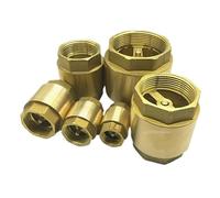 Valvola di ritegno in ottone NPT con filettatura femmina e molla in linea for il controllo dell'acqua DN15 DN20 DN25 DN32 DN40 DN50 1 pz(1-1/2")