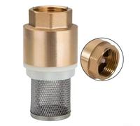 Valvola di ritegno in ottone per irrigazione agricola e giardino, dimensioni 30,5 cm e 86,4 cm, valvola di controllo del flusso d'acqua con filtro in acciaio inossidabile (3/4")