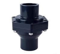 Valvola di ritegno in PVC nero DN25 resistente alla corrosione (DN40) | Controllo del flusso monouso, previene efficacemente il ritorno, ideale per sistemi di acque reflue, dimensioni DN20