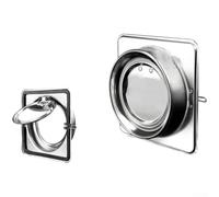 Valvola di ritegno per cappa da cucina in acciaio inossidabile, dotata di guarnizione in spugna per prevenzione, resistente al calore e chiusura fusibile per prevenire la fiamma in bagno (180 mm)
