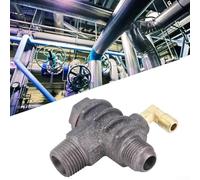 Valvola di ritegno per compressore d'aria, a 3 vie, in ghisa, tipo a pistone diretto per compressori d'aria, compatibile con compressori d'aria a pistone, 20 x 19 x 10 mm