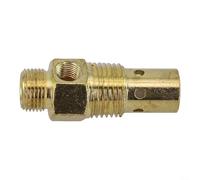 Valvola di ritegno per compressore, in ottone zincato, filettatura NPT maschio G3/8, con filettatura G1/2, per collegamento al serbatoio dell'aria (zinco)