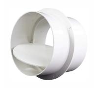 Valvola di ritegno per ventola in PVC, valvola di non ritorno da 200 mm, connettore rotondo rigido per tubi impedisce l'irrigazione inversa per cucine, bagni, bagni