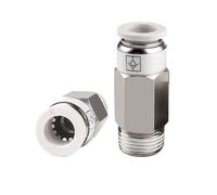 Valvola di ritegno pneumatica filettata M5 1/8 "1/4" 3/8 "1/2" Standard Pipe Thread SPC VPC valvola di ritegno rapida for tubo aria connettore rapido a un pulsante(VPC6-01)