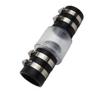 Valvola di ritegno silenziosa per pompa a pozzetto con deflettore a molla, 5,1 cm, trasparente, anti-riflusso per drenaggio delle acque reflue, riduce il rumore del martello d'acqua, include morsetti