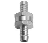 Valvola di ritegno unidirezionale, Controllo unidirezionale del carburante in lega di alluminio. Argento 4-12 mm. Connettore tubo flessibile carburatore(6mm)