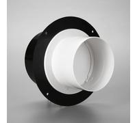 Valvola di ritegno unidirezionale in ABS nero da 100 mm a 80 mm 75 mm riduttore per condotta della ventola di scarico del bagno Tappo di controllo del flusso d'aria impedisce il riflusso, compatibile