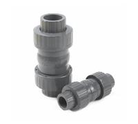 Valvola di ritegno UPVC doppia valvola di ritegno attiva da 1 pz 20~63 mm for impedire il connettore della valvola del tubo 'acqua di riflusso(1-1/4")