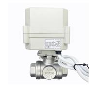 Valvola di ritorno di spegnimento AC110-230V 3 vie L/T tipo BSP/NPT 1/2'' Valvola di intercettazione elettrica in acciaio inossidabile for acqua potabile 10Nm(T Port Flow a,AC110V-230V-CR202)