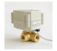 Valvola di ritorno orizzontale in ottone con foro T/L a 3 vie AC/DC9-24V da 1/4'' con indicatore, può sostituire l'elettrovalvola(T Bore Flow A-cr502 Wiring,NPT)