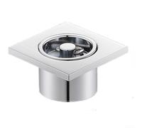 Valvola di scarico a pavimento quadrata in rame progettata per soddisfare gli standard DN50 per l'integrazione dello scarico della vasca da bagno e del serbatoio dei pesci