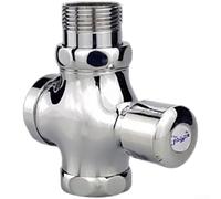 Valvola di scarico a pressione ritardata in ottone massiccio con timer regolabile da 3 a 7 secondi per orinatoio e bagno squat dispositivo di risparmio idrico in finitura cromata lucida colore argento