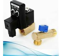 Valvola di scarico automatica a 2 vie elettronica temporizzata automatica da 1/2 pollice per serbatoio d'acqua compressore d'aria AC110V 50Hz